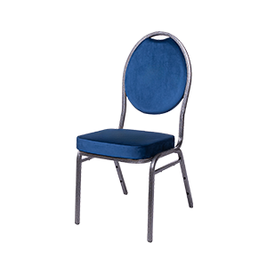 Krzesło bankietowe Herman niebieski welur